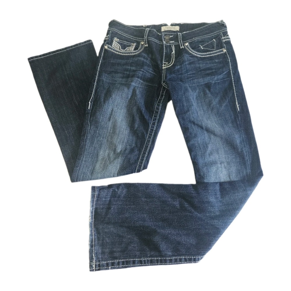 VIGOSS Jeans Womens Size 9 Blue Denim Low Rise Fit Boot Cut